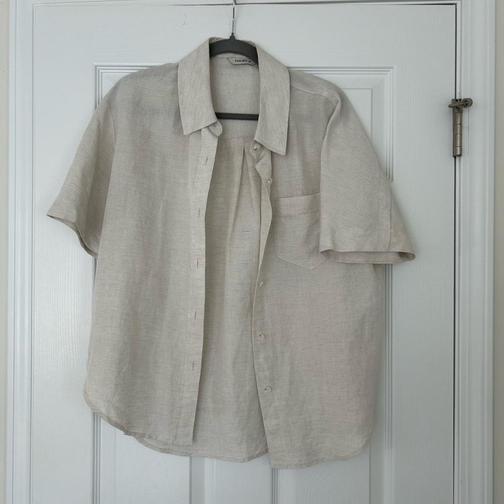 Nilby P Summer Basic Shirt_Natural